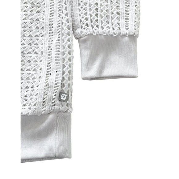 Fabletics Sophie White Tunic Open Knit Long Sleeve Cover Up Women's Sz S - Picture 9 of 10